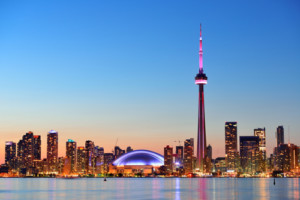 toronto skyline at night