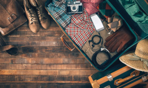 packed suitcase