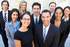 happy business people